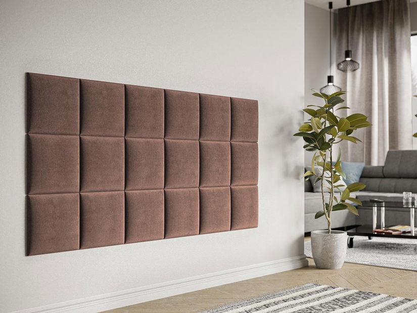 Čalouněný nástěnný panel 30x30 Pazara 30 30 (hnědá)