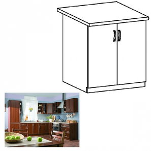 Dolní kuchyňská skříňka D80 Sillina (ořech milano)