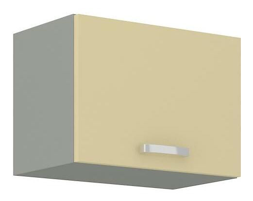 Horní kuchyňská skříňka Kelyn 50 GU-36 1F (korpus: lesk krémový + fronta: šedá)