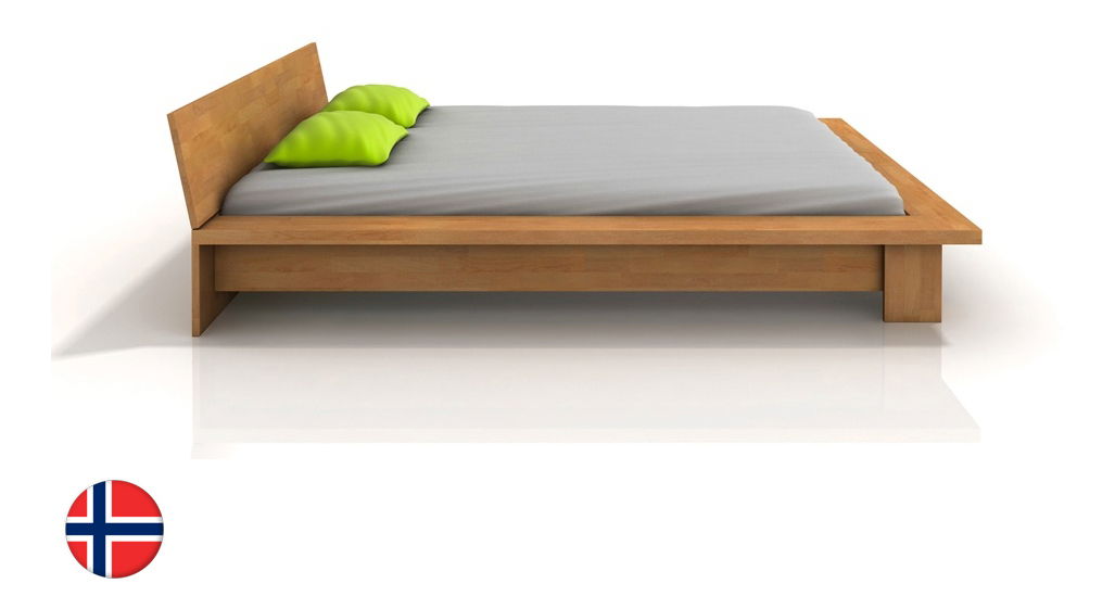 Manželská postel 160 cm Naturlig Boergund (buk)