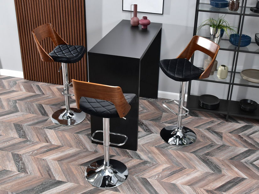 Židle Hooray (ořech tmavý + chromová)