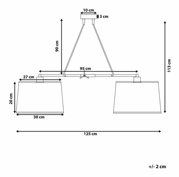 Závěsná lampa Fujimo (bílá)
