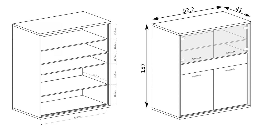 Vitrína Milley 05 Dekor (hikora)