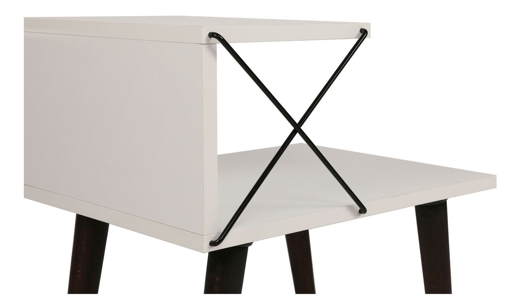 Noční stolek Crossline (bílá)