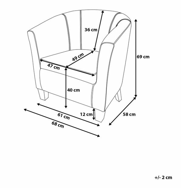 Křeslo Bornick (hnědá)