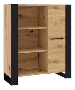 Regál Nulakka J (dub artisan + matná černá)