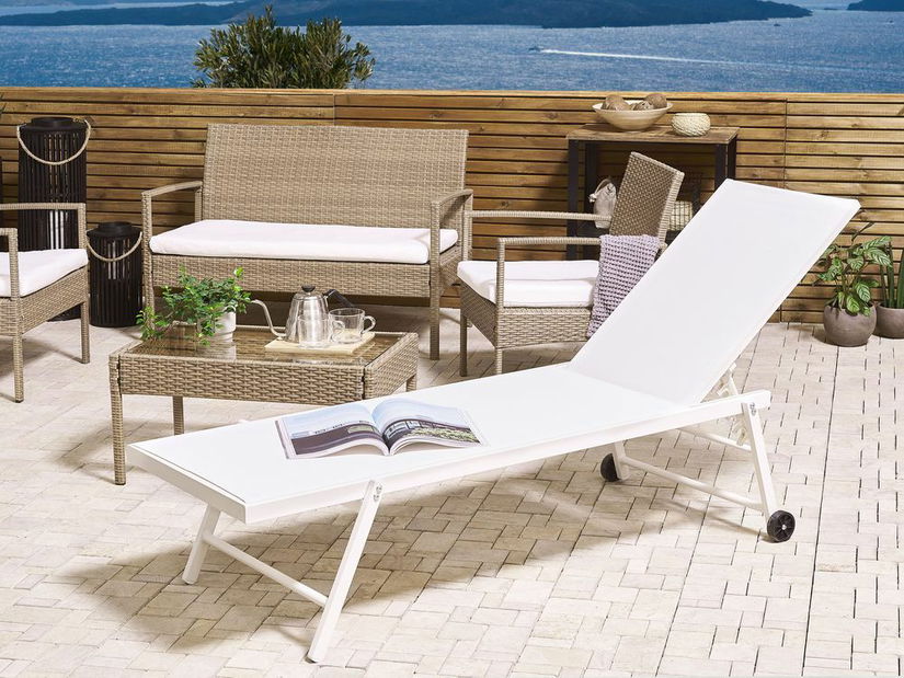 Zahradní lehátko Phillip (bílá)