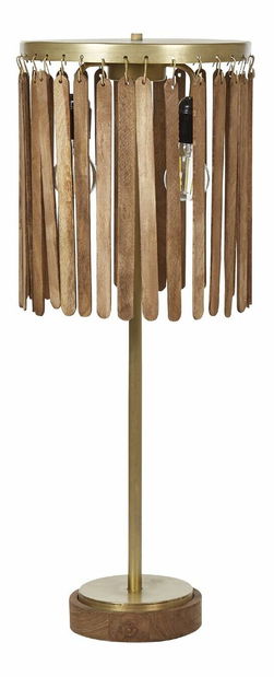 Stolní lampa Sargas (tmavé dřevo)