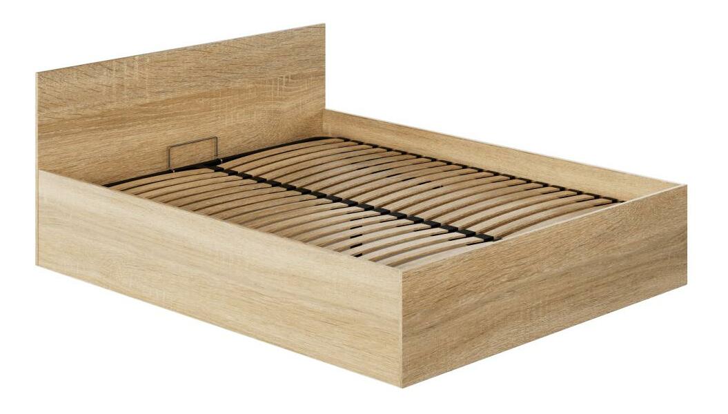 Manželská postel 160 cm Discutibles (dub sonoma) (s roštem) (s úl. prostorem)
