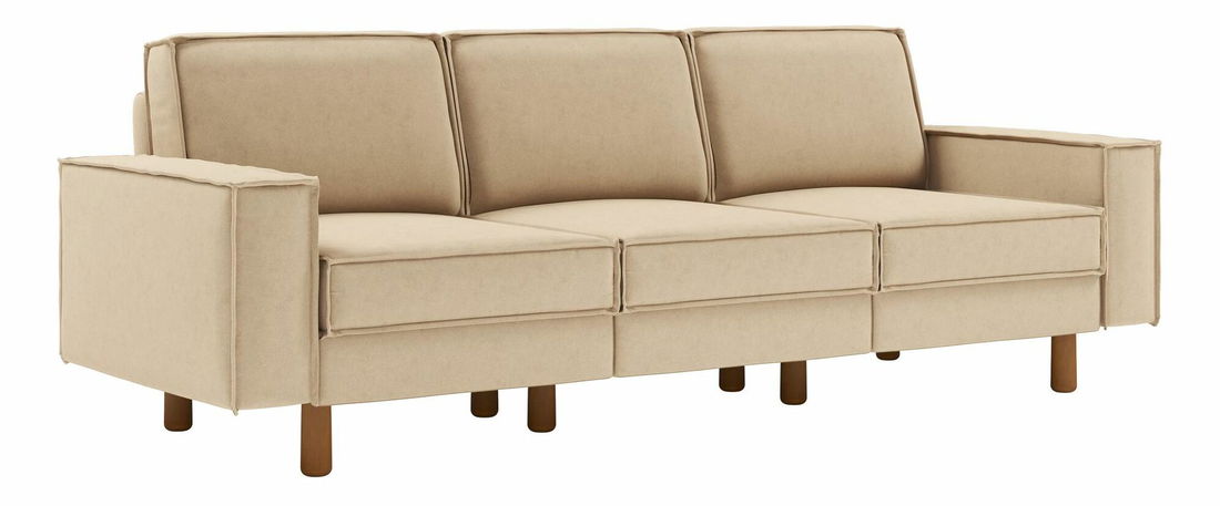 Pohovka třísedačka Spary E (cihlová + ořech)