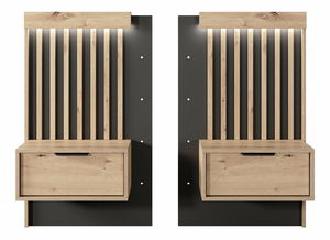 Set 2 ks. nočních stolků Tallin D (dub artisan + antracit)