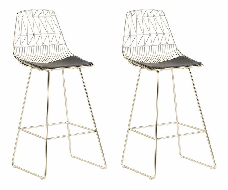 Set 2ks. barových židlí Pesto (zlatá)