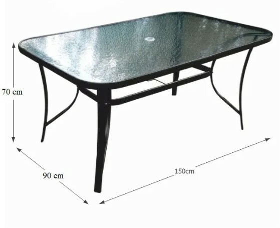 Zahradní stůl Pannal (černá) *výprodej