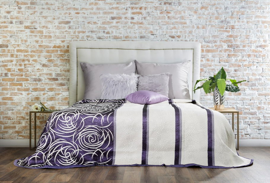 Přehoz na postel 240x220cm Sue (fialová)
