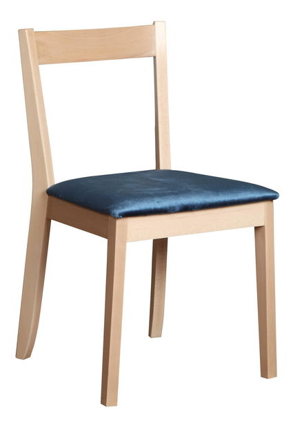 Jídelní židle Bonas (tmavě modrá + buk)