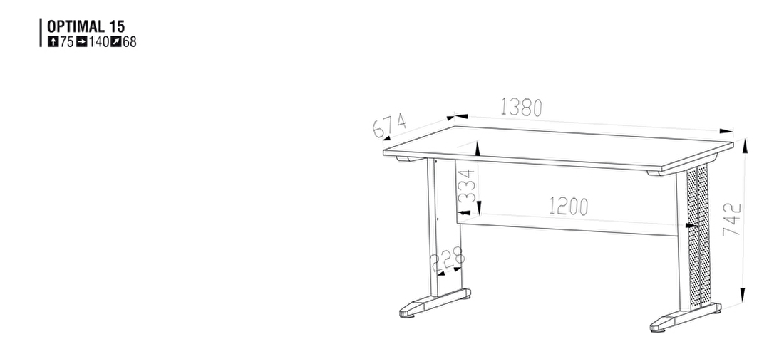 PC stolek Optimal 15