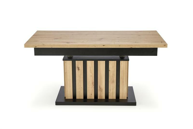 Konferenční stolek Bollea (přírodní dřevo + černá)