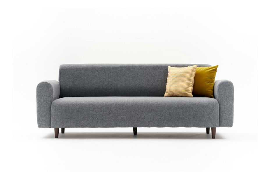 Pohovka trojsedačka Noyalepo L (šedá + ořech)