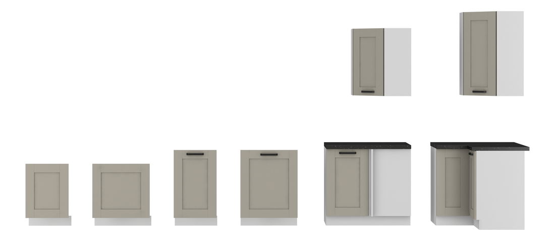 Dvířka na vestavnou myčku nádobí Lucid ZM 446 x 713 (claygrey + bílá)