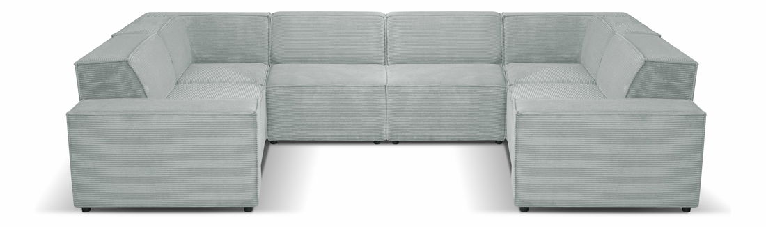 Rohová sedačka U Cuboid U (sivá)