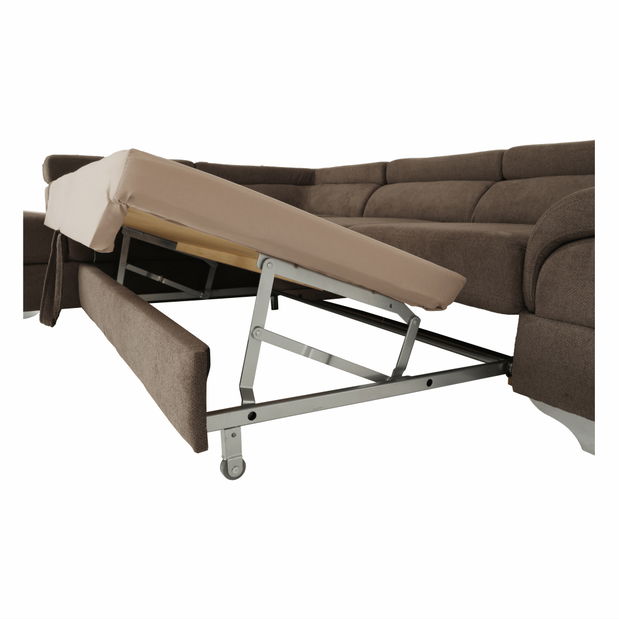 Rohová sedačka Lyng (hnědá) (L)