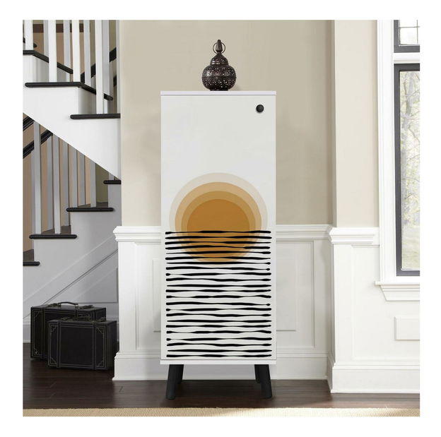 Botník (skříňka na boty) Beside 23 (bílá + černá)