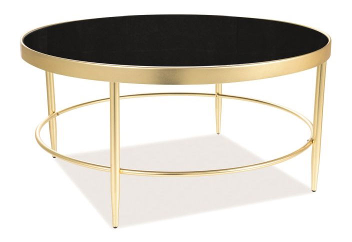 Konferenční stolek Maybell (černá + zlatá)