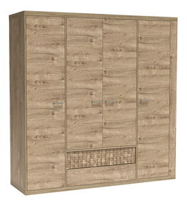 Šatní skříň Nature 03 (s LED osvětlením) (dub ribbeck)