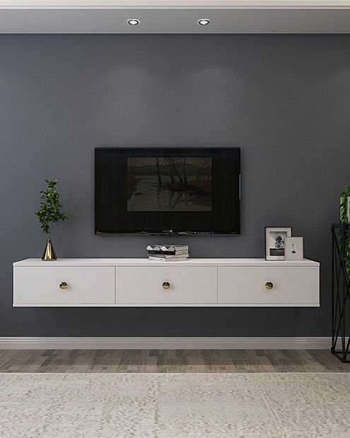 TV stolek/skříňka Zulia (dub + bílá)