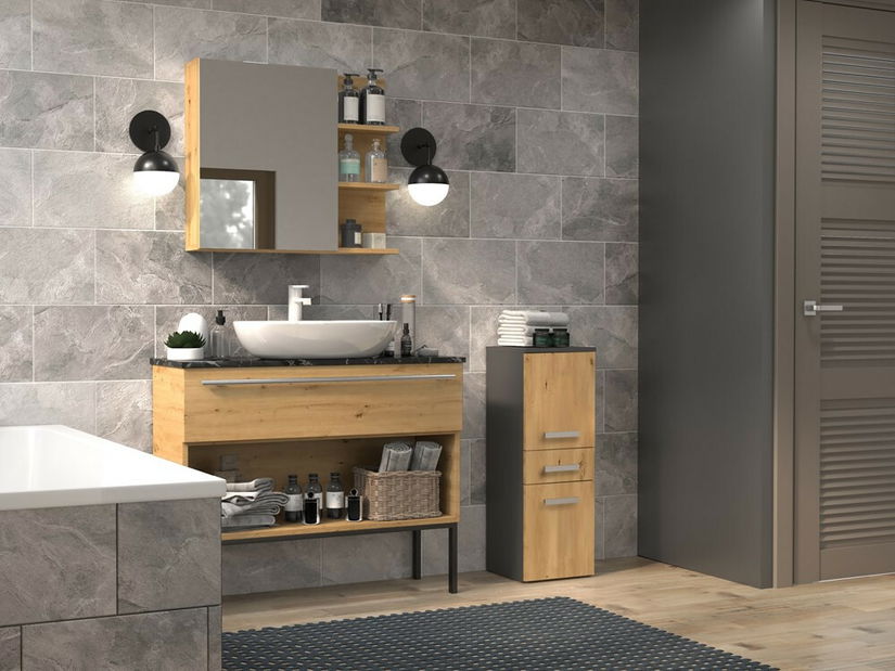 Koupelnová skříňka Neltossa 16 (antracit + dub artisan)