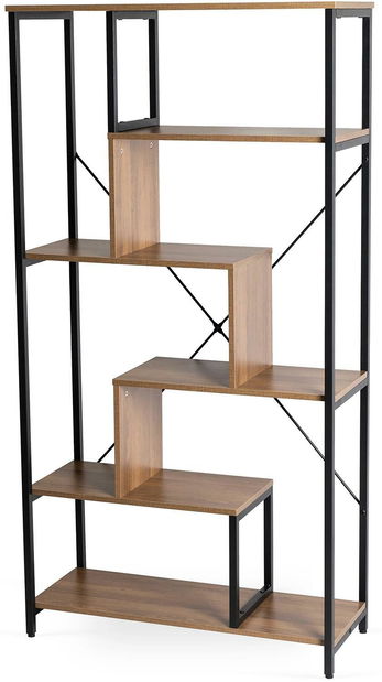 Regál Afloro (ořech + černá)