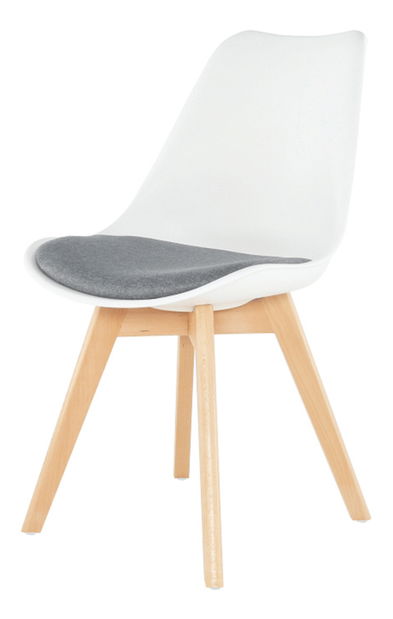 Jídelní židle Ambany (bílá + šedá)