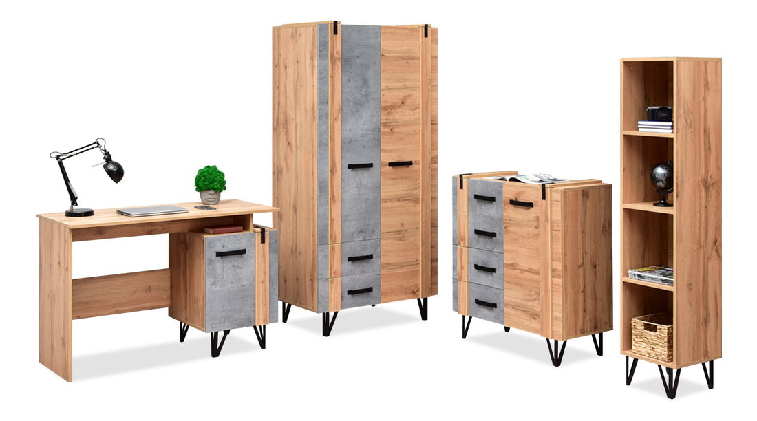 Obývací stěna Subrayado 01 (dub + černá)