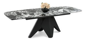 Jídelní stůl Noruega (mramor + černá)