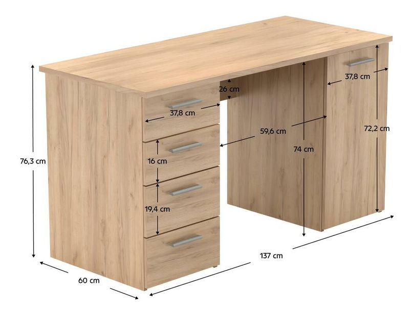 PC stolek Telur (dub artisan)