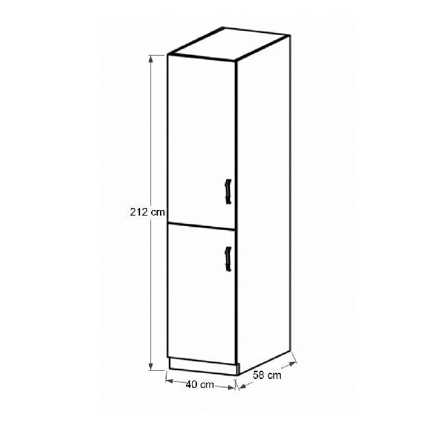 Potravinová skříňka D40SP Sillina (ořech milano) (L)