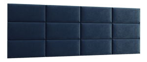 Set 12 čalouněných panelů Quadra 240x90 cm (modrá)