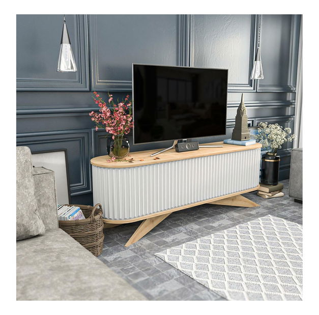 TV stolek/skříňka Stark 180 (dub safírový + bílá)