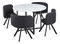 Jídelní set 4+1 Babeth (bílá + černá)