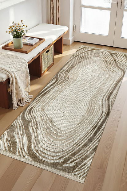 Koberec 120 x 180 cm Anita (béžová + bílá)