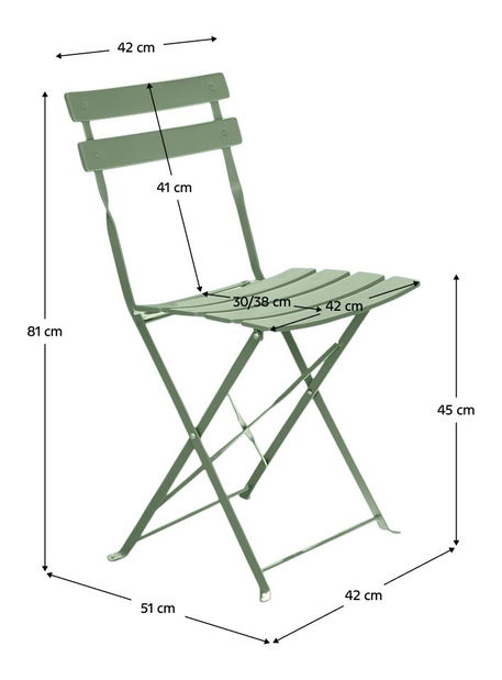 Zahradní set Obas 210970 (zelená) (Pro 2 osoby)