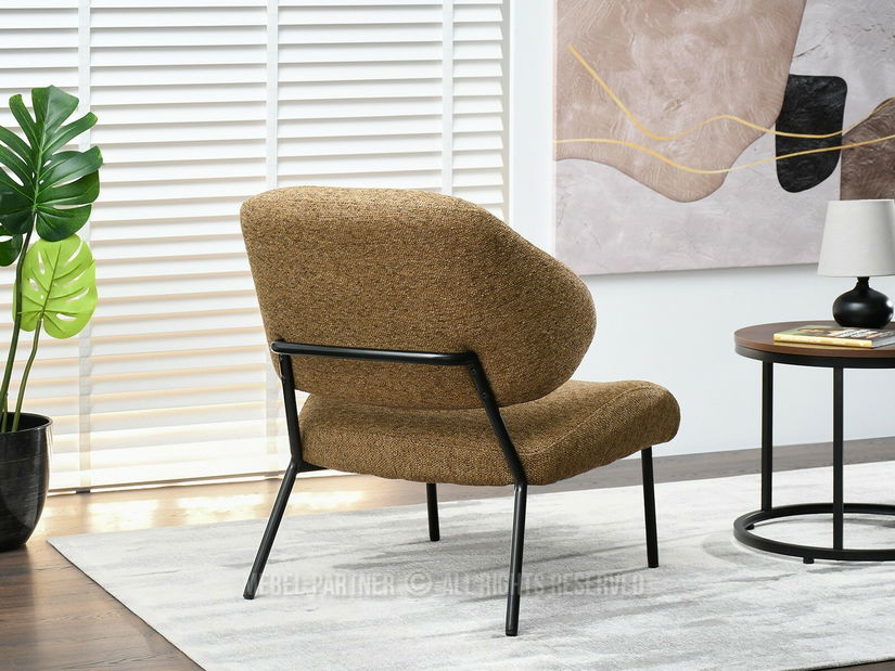 Křeslo Estrida F (světlohnědá + černá)