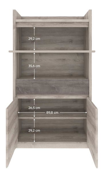 Vitrína Jess new (kaštan nairobi + onyx)