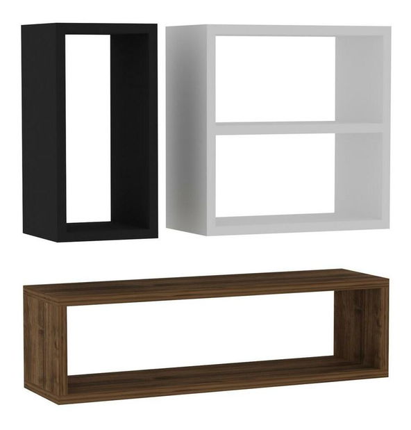 Set 3ks. polic Pisoda 4 (ořech + bílá + antracit)