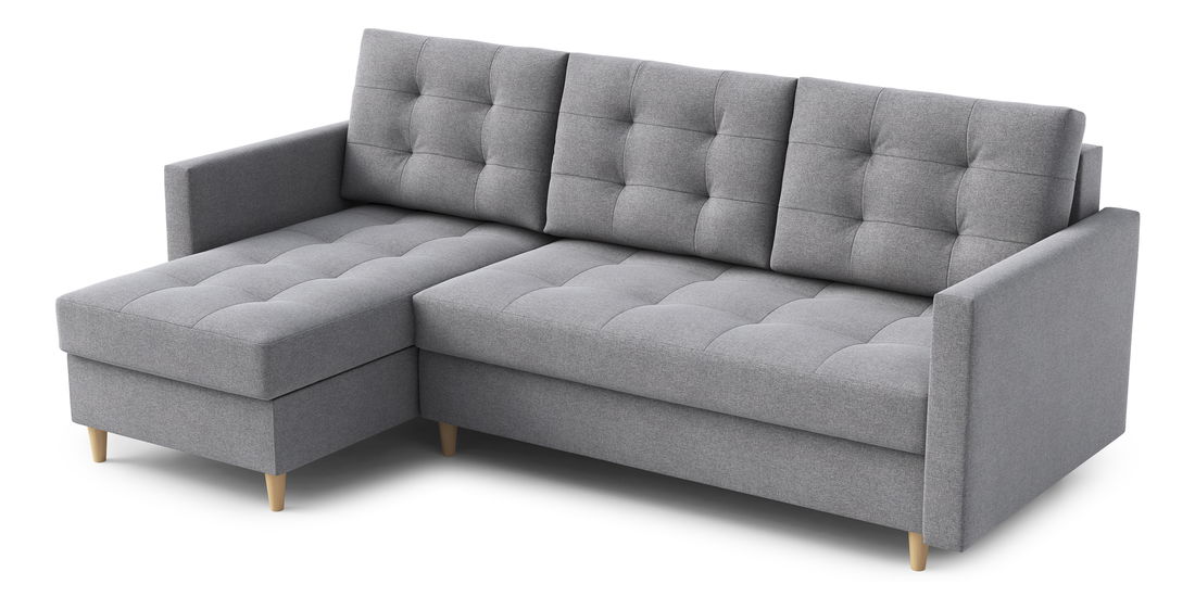 Rohová sedací souprava Divas (L) (šedá)