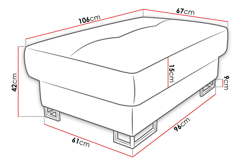 Taburetka Alphard (ekokůže Soft 011 + Lux 06)