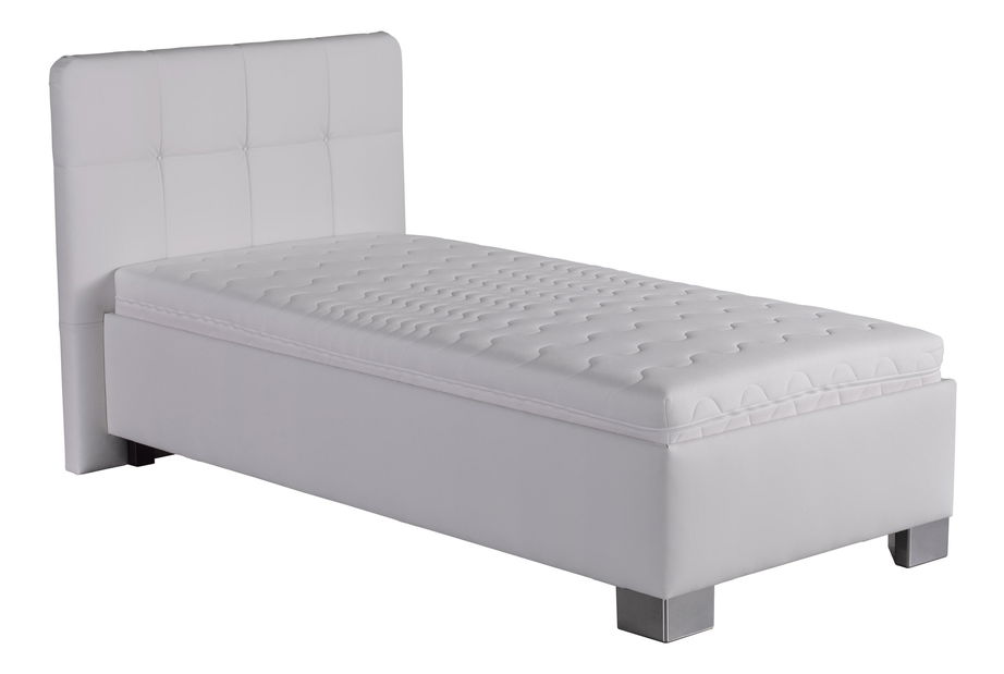 Jednolůžková postel 90 cm Blanár Kelly (bílá) (s roštem)