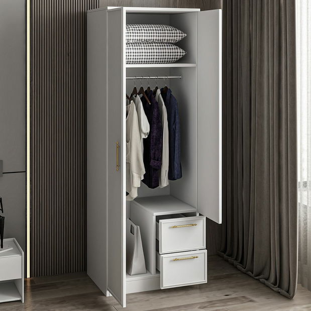 Šatní skříň Vesperado (bílá)