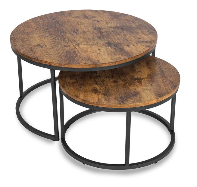 Set 2 konferenčních stolků Firmadas Max (dub rustikal)