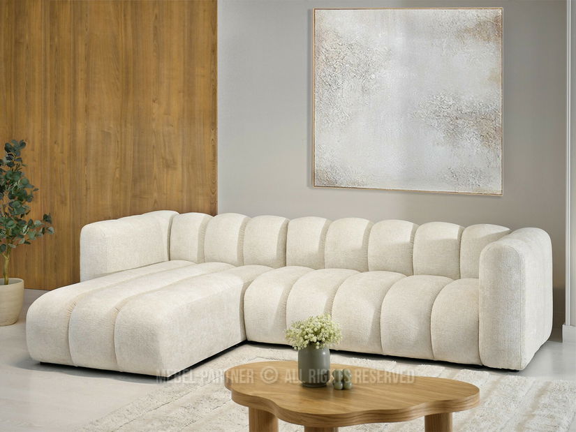 Rohová sedačka Octavos (krémová + černá)